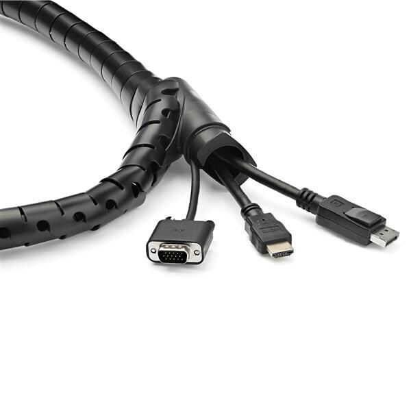 StarTech.com 2.5 m (8.2 ft.) Cable-Management Sleeve - Spiral - 25 mm (1 in.) Diameter - Image 4