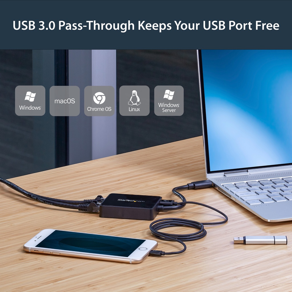 StarTech.com USB 3.0 to Dual Port Gigabit Ethernet Adapter w/ USB Port, 10/100/1000 Mbps, USB Gigabit LAN Network NIC Adapter - Image 11
