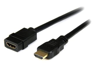 StarTech.com 2m (6ft) HDMI Extension Cable - HDMI Male to Female Cable - 4K HDMI Cable Extender - 4K 30Hz UHD HDMI Cable with Et
