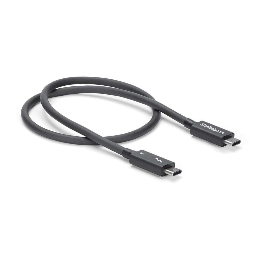 StarTech.com 50cm (1.6ft) Thunderbolt 3 Cable, 40Gbps, 100W PD, 4K/5K, Thunderbolt Certified, Compatible with Thunderbolt 4/USB - Image 4