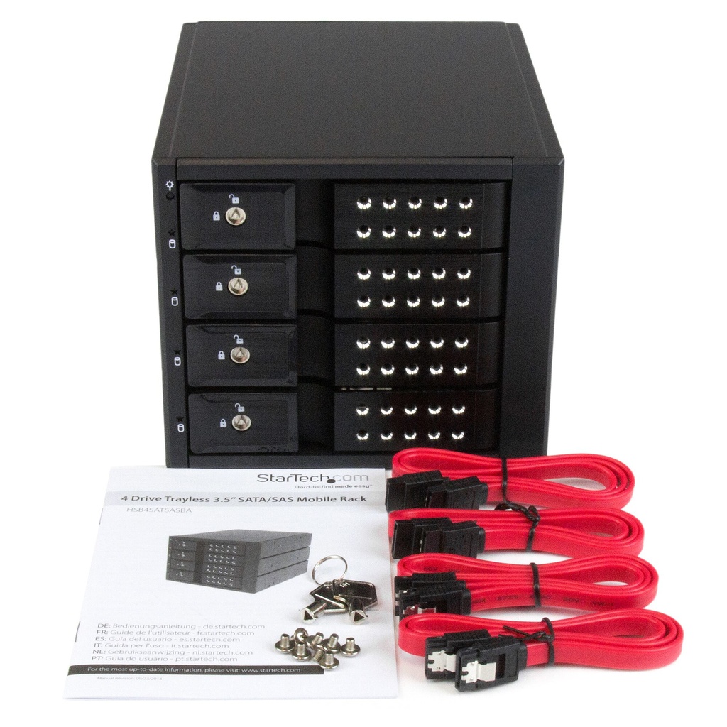 StarTech.com 4 Bay Aluminum Trayless Hot Swap Mobile Rack Backplane for 3.5in SAS II/SATA III - 6 Gbps HDD - Image 6