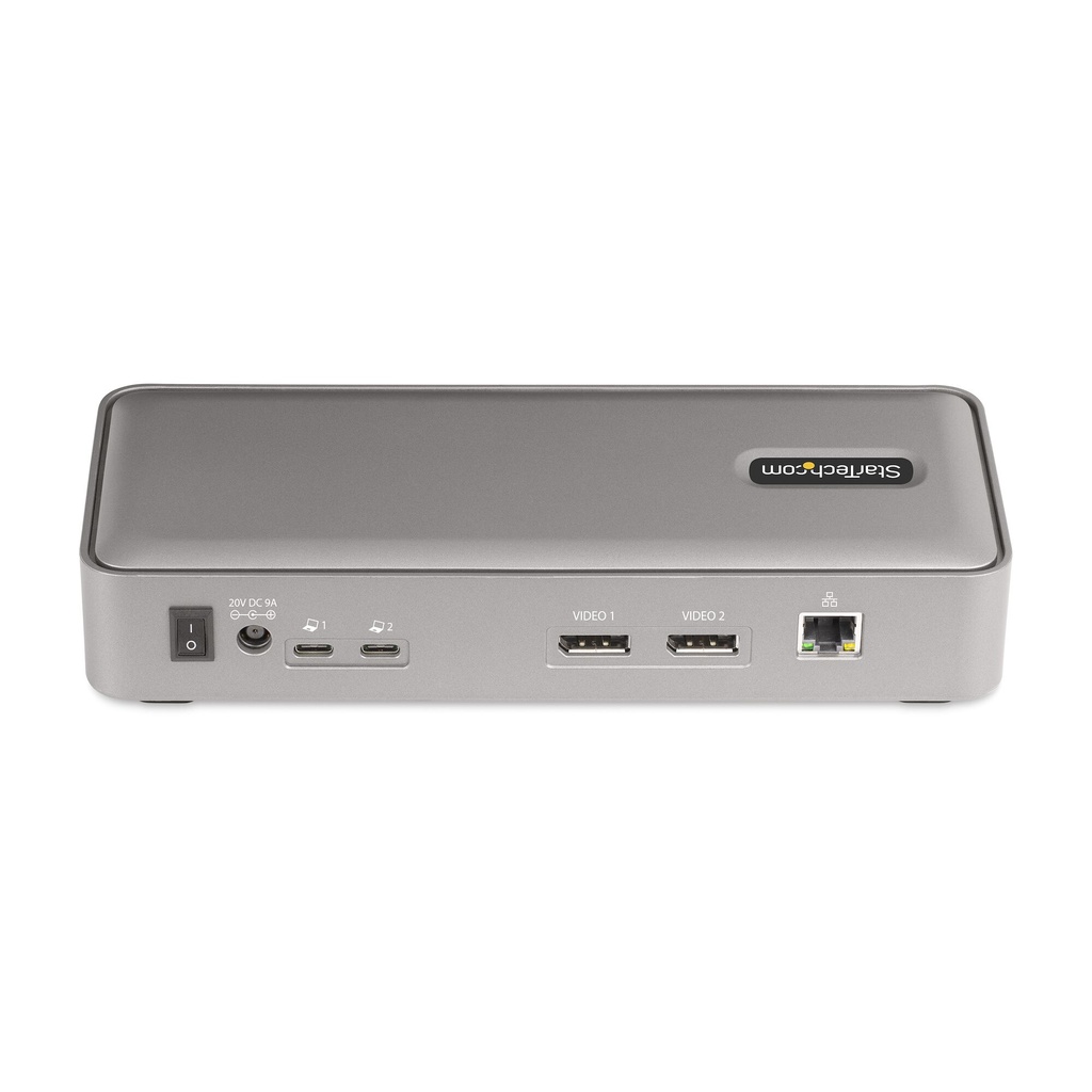 StarTech.com Dual-Laptop USB-C KVM Docking Station, Dual Monitor 4K 60Hz DisplayPort Dock, 5-Port USB Hub, GbE, 90W/45W Power D - Image 3