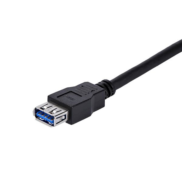 StarTech.com 1m Black SuperSpeed USB 3.0 (5Gbps) Extension Cable A to A - M/F - Image 3
