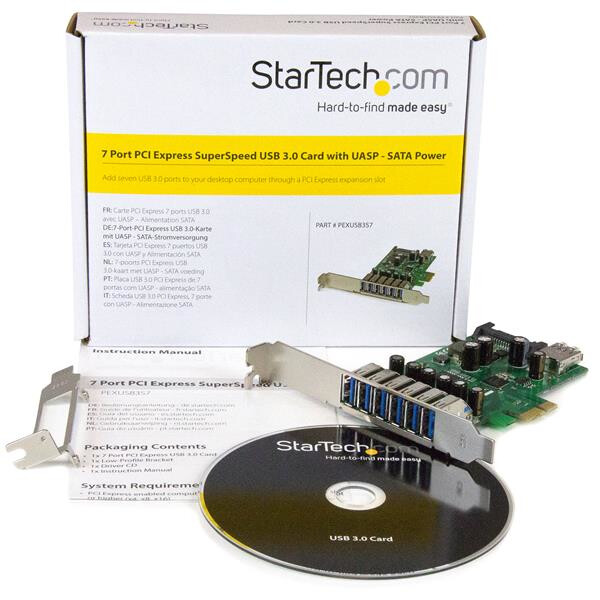 StarTech.com 7-Port PCI Express USB 3.0 Card - 5Gbps - Standard and Low-Profile Design - TAA - Image 5