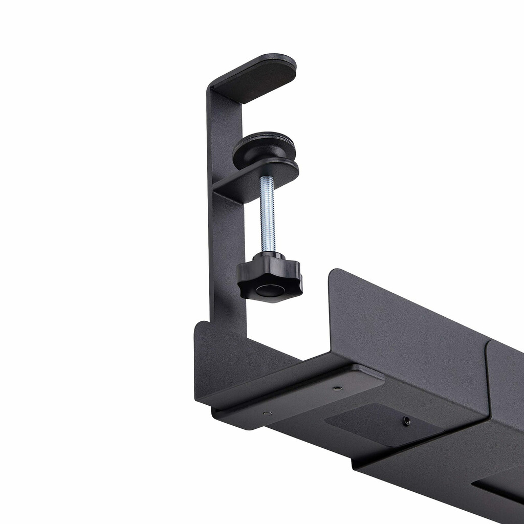 StarTech.com Under Desk Cable Management Tray, Length Adjustable Cable Organizer, Clamp-On Installation, No Drilling Required, - Image 6