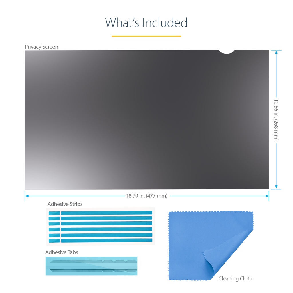StarTech.com Monitor Privacy Screen for 21.5 inch PC Display - Computer Screen Security Filter - Blue Light Reducing Screen Pro - Image 12