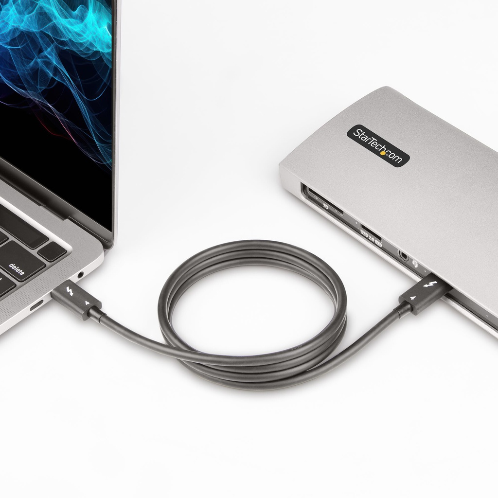 StarTech.com 3.3ft (1m) Thunderbolt 4 Cable - 40Gbps - 100W PD - 4K/8K Video - Intel-Certified Thunderbolt Cable - Compatible w - Image 8