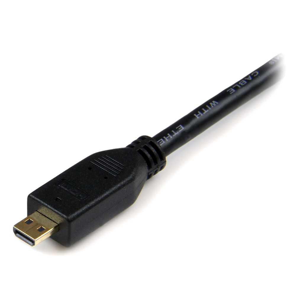 StarTech.com 2m Micro HDMI to HDMI Cable with Ethernet - 4K 30Hz Video - Durable High Speed Micro HDMI Type-D to HDMI 1.4 Adapt - Image 3