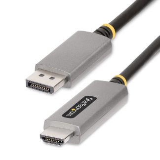 StarTech.com 6.6ft (2m) DisplayPort to HDMI Adapter Cable, 8K 60Hz, 4K 144Hz, HDR10, DP 1.4 to HDMI 2.1 Active Video Converter,