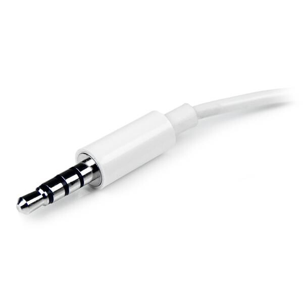 StarTech.com White headset adapter for headsets with separate headphone / microphone plugs - 3.5mm 4 position to 2x 3 position - Image 4