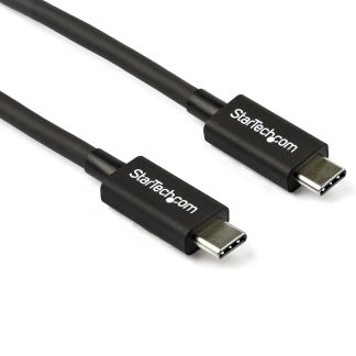 StarTech.com 2.6ft (80cm) Thunderbolt 3 Cable, 40Gbps, 100W PD, 4K/5K, Thunderbolt Certified, Compatible with Thunderbolt 4/USB