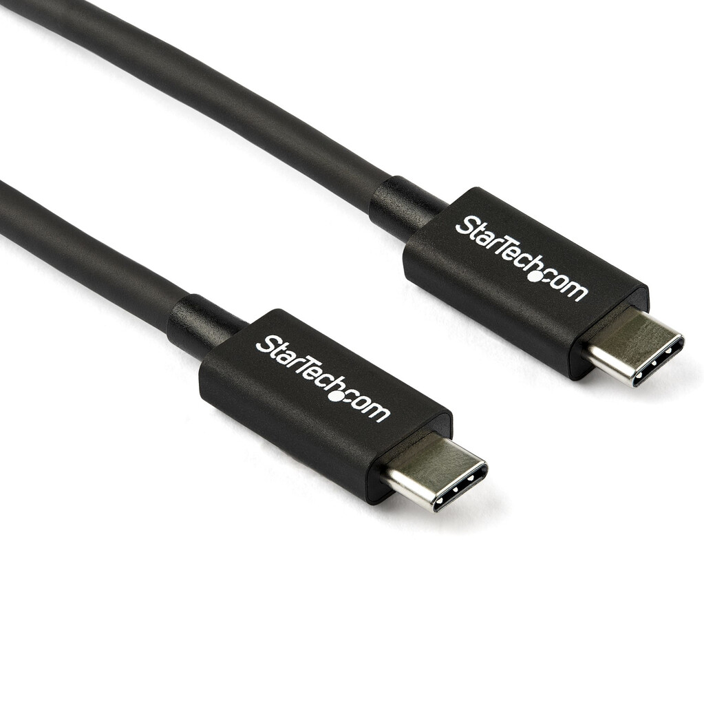 StarTech.com 2.6ft (80cm) Thunderbolt 3 Cable, 40Gbps, 100W PD, 4K/5K, Thunderbolt Certified, Compatible with Thunderbolt 4/USB