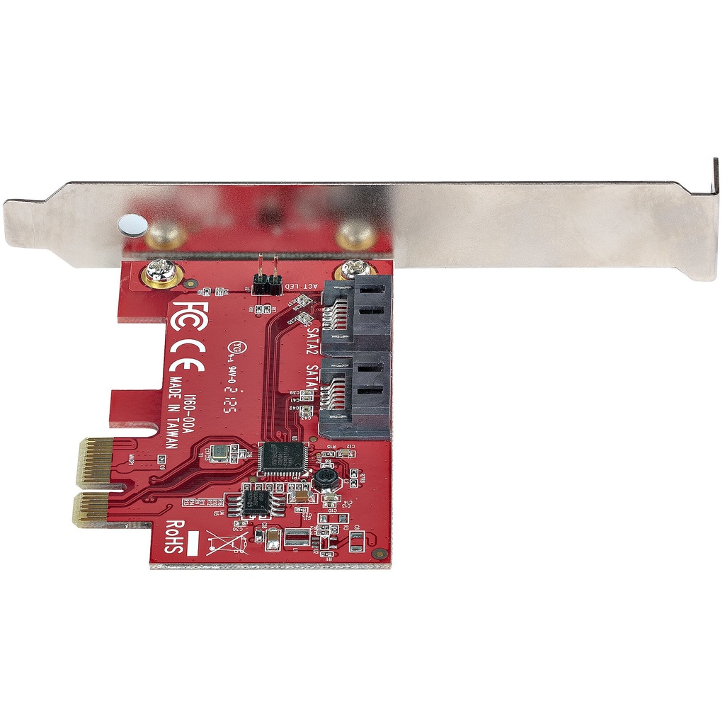 StarTech.com SATA PCIe Card - 2 Port PCIe SATA Expansion Card - 6Gbps - Full/Low Profile - PCI Express to SATA Adapter/Controll - Image 4