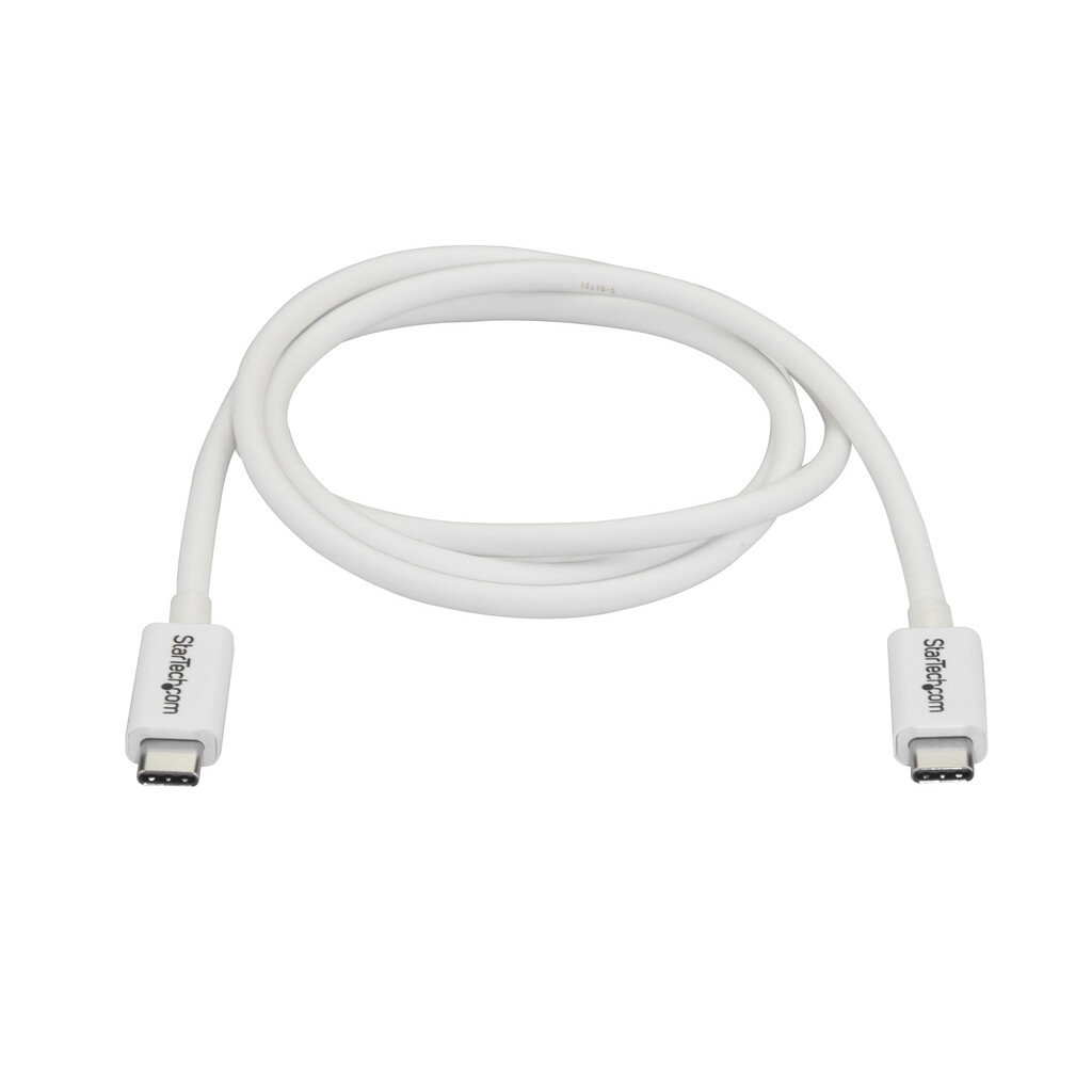 StarTech.com 3.3ft (1m) Thunderbolt 3 Cable, 20Gbps, 100W PD, 4K, Thunderbolt Certified, Compatible with Thunderbolt 4/USB 3.2/ - Image 2