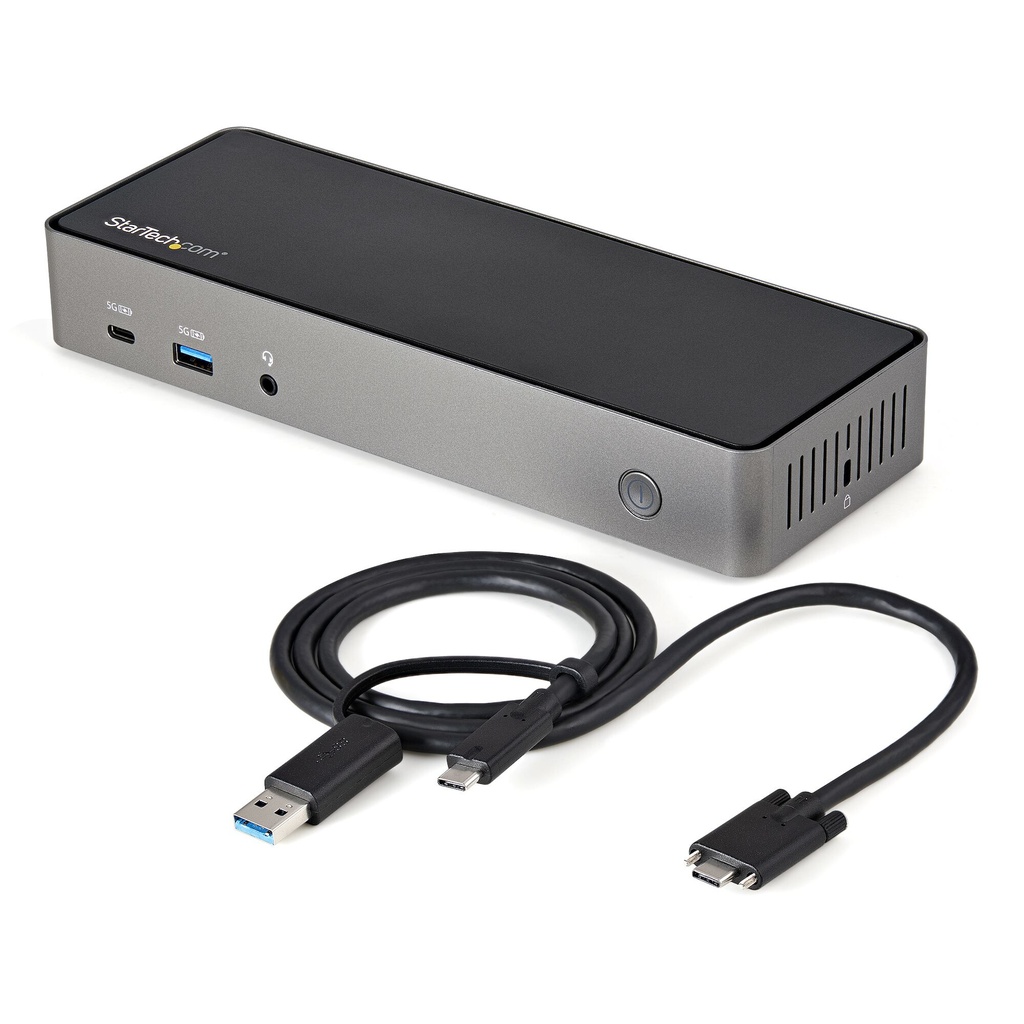 StarTech.com USB-C & USB-A Dock - Hybrid Universal Triple Monitor Laptop Docking Station w/ DisplayPort & HDMI 4K 60Hz - 85W Po