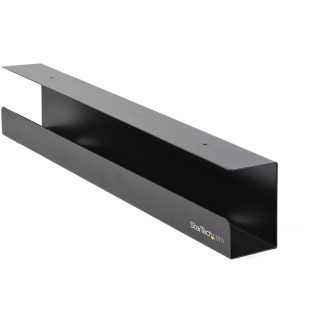 StarTech.com Under Desk Cable Management Tray - Office/Standing Desk Cable Tray Organizer - Desk/Table Mount Holder for Cords/W