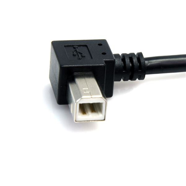 StarTech.com 3 ft A Right Angle to B Right Angle USB Cable - M/M - Image 2