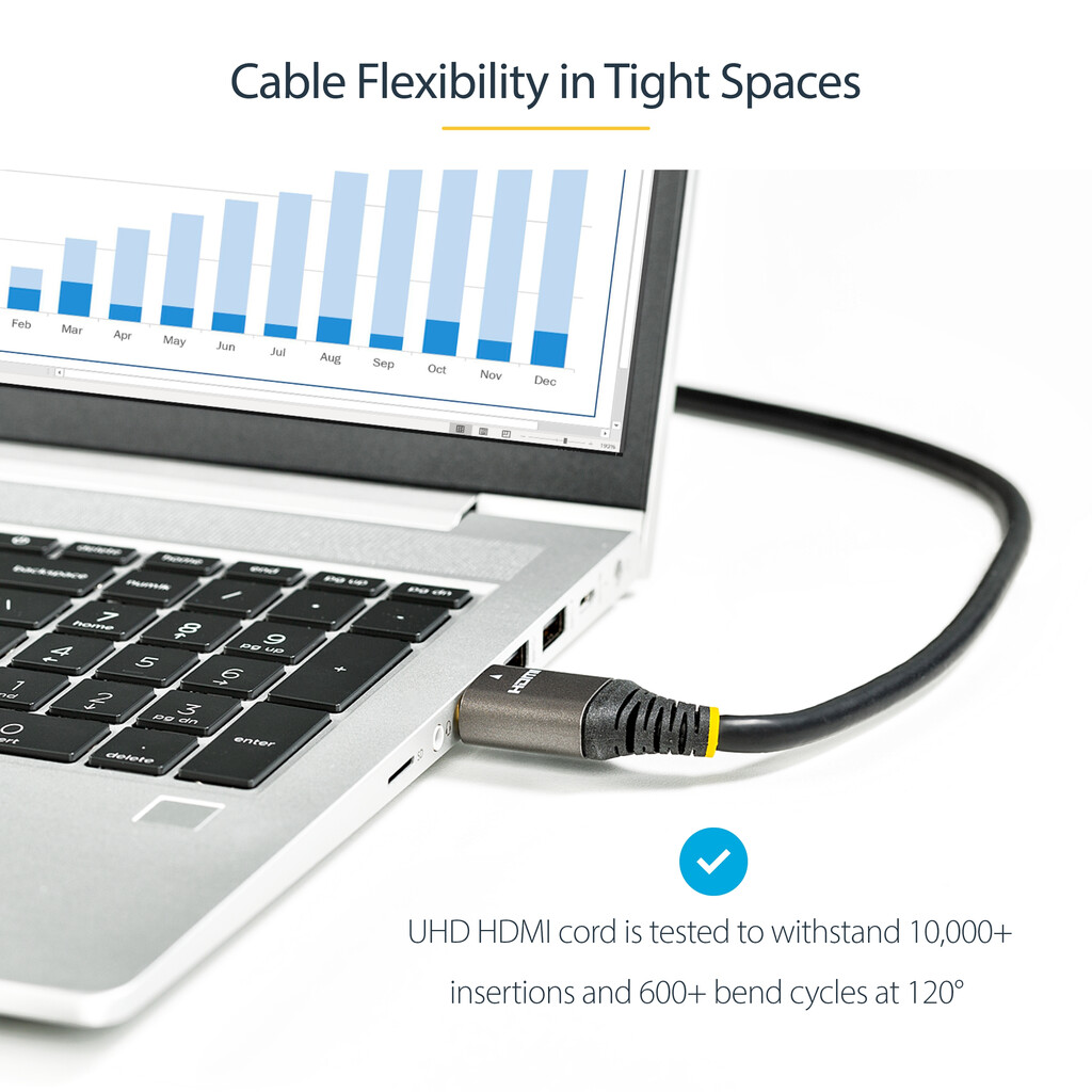 StarTech.com 3ft (1m) HDMI 2.1 Cable 8K - Certified Ultra High Speed HDMI Cable 48Gbps - 8K 60Hz/4K 120Hz HDR10+ eARC - Ultra H - Image 9