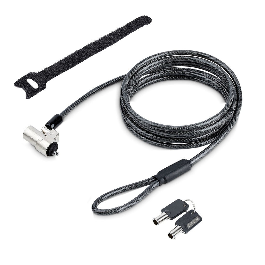 StarTech.com Laptop Cable Lock Compatible With Noble Wedge®; 6.6ft (2m), Anti-Theft Keyed Lock, Security Cable for Dell XP - Image 6