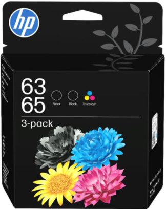 HP 63/65 Color/Black Ink Cartridge Combo 3-Pack