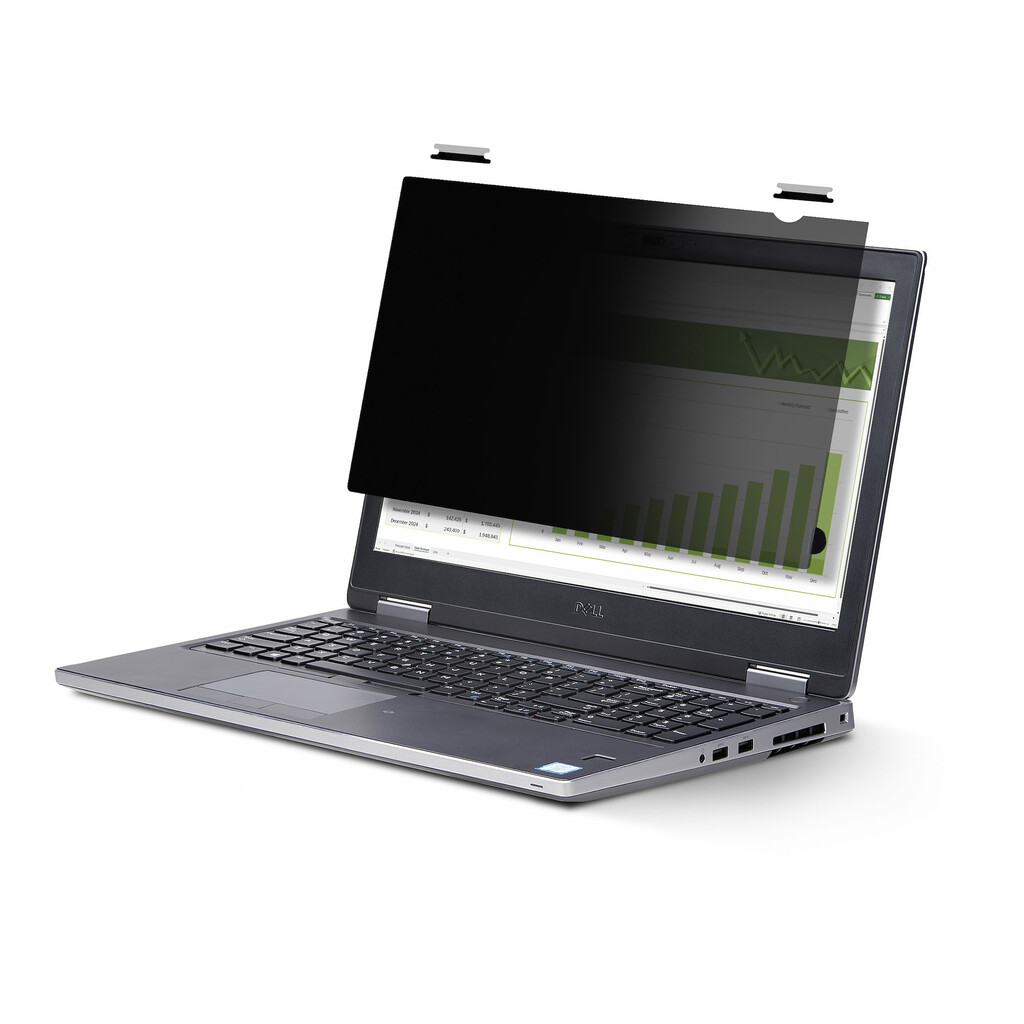 StarTech.com 15.6-inch 16:9 Flip-Up Privacy Screen with Touch, Anti-Glare Blue Light Filter, Laptop Monitor Screen Protector, +