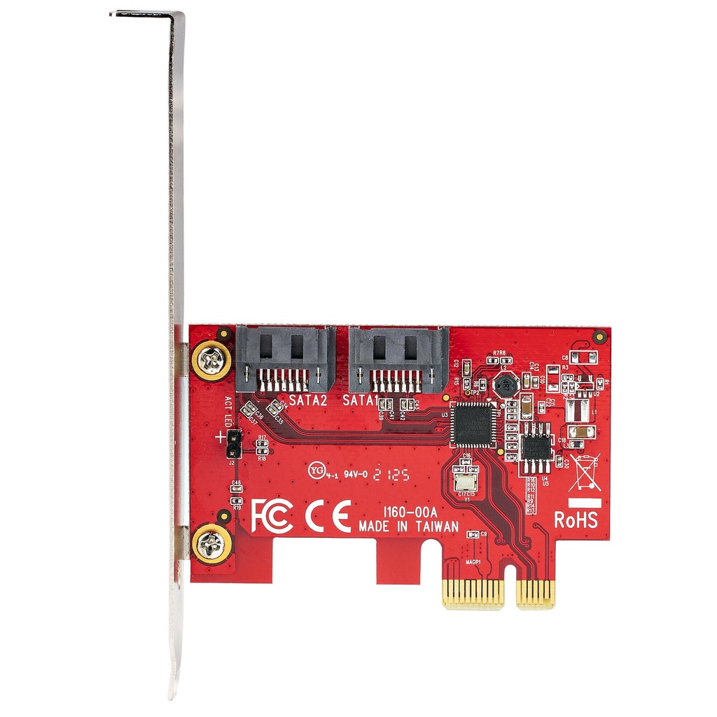 StarTech.com SATA PCIe Card - 2 Port PCIe SATA Expansion Card - 6Gbps - Full/Low Profile - PCI Express to SATA Adapter/Controll - Image 6