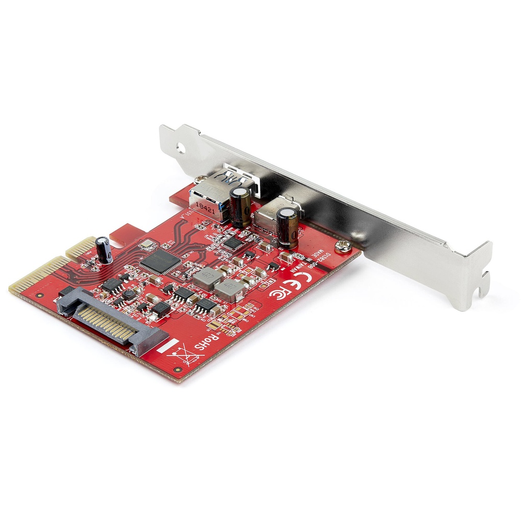 StarTech.com 2-Port 10Gbps USB-A & USB-C PCIe Card - USB 3.2 Gen 2 PCI Express Type C/A Host Controller Card Adapter - USB 3.2 - Image 2