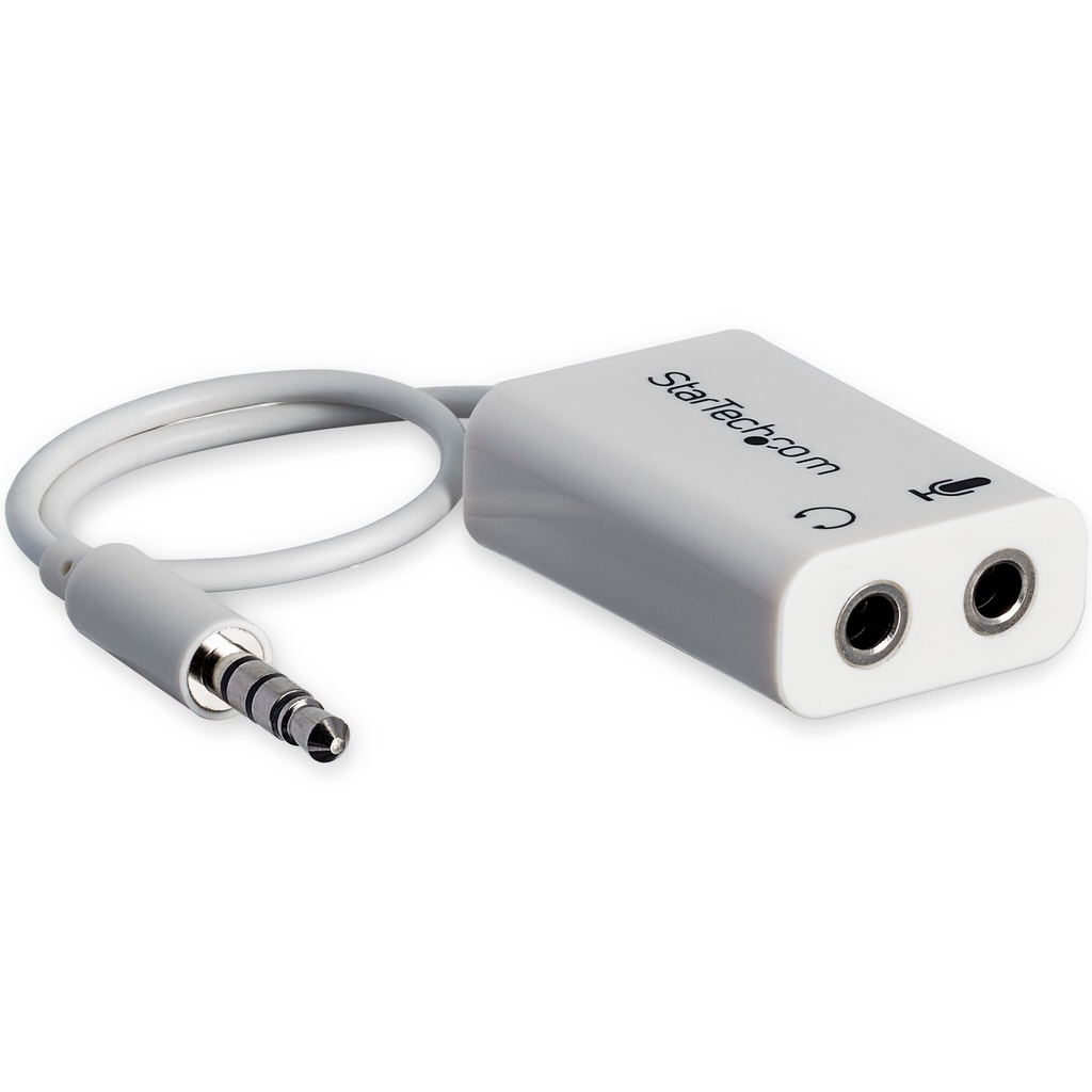 StarTech.com White headset adapter for headsets with separate headphone / microphone plugs - 3.5mm 4 position to 2x 3 position - Image 6