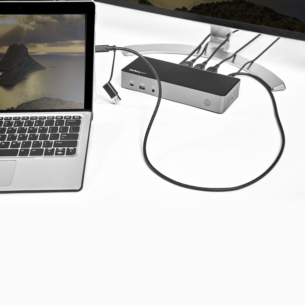 StarTech.com USB-C & USB-A Dock - Hybrid Universal Triple Monitor Laptop Docking Station w/ DisplayPort & HDMI 4K 60Hz - 85W Po - Image 12