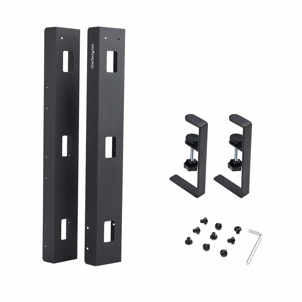 StarTech.com Under Desk Cable Management Tray, Length Adjustable Cable Organizer, Clamp-On Installation, No Drilling Required, - Image 8