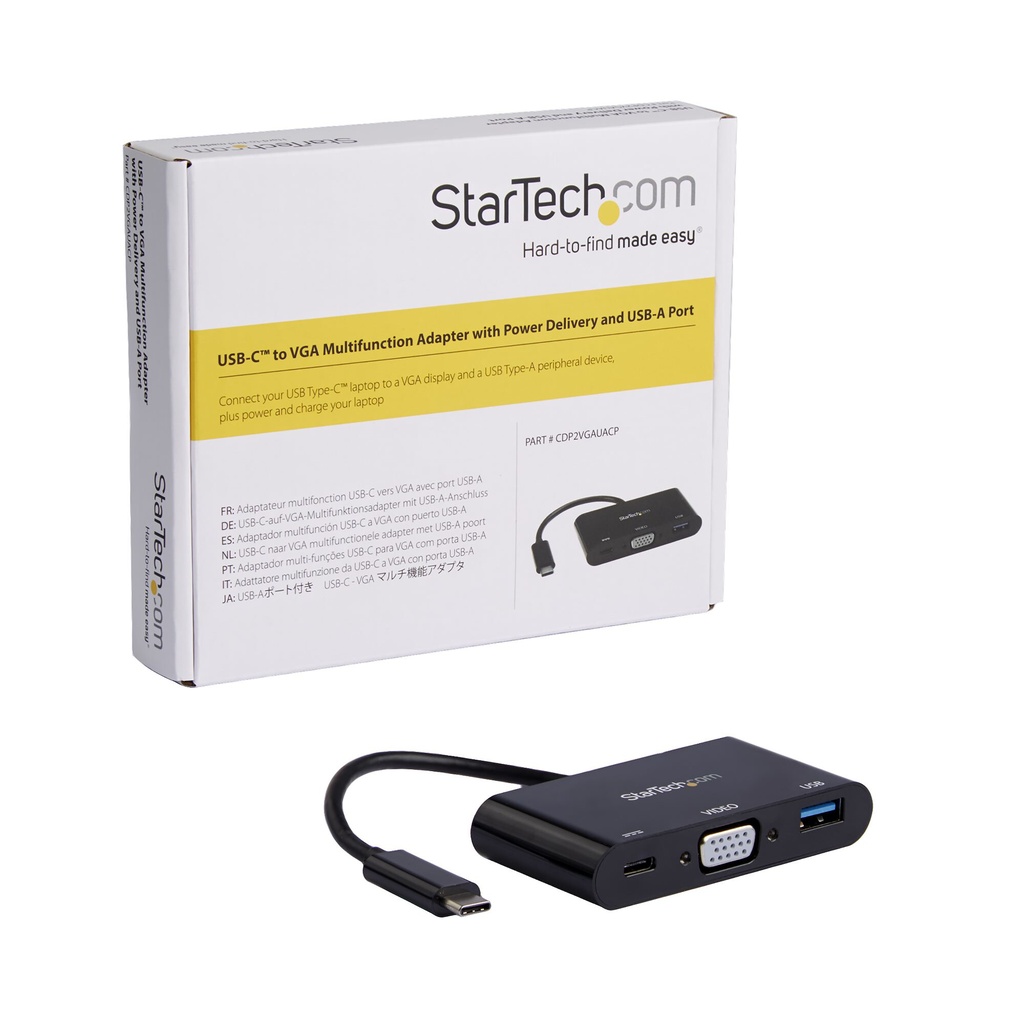 StarTech.com USB-C VGA Multiport Adapter - USB 3.0 Port - 60W PD - Image 5