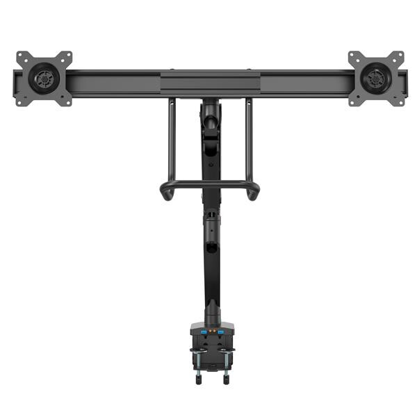 StarTech.com Desk Mount Dual Monitor Arm with USB & Audio - Slim Full Motion Adjustable Dual Monitor VESA Mount for up to 32" ( - Image 3
