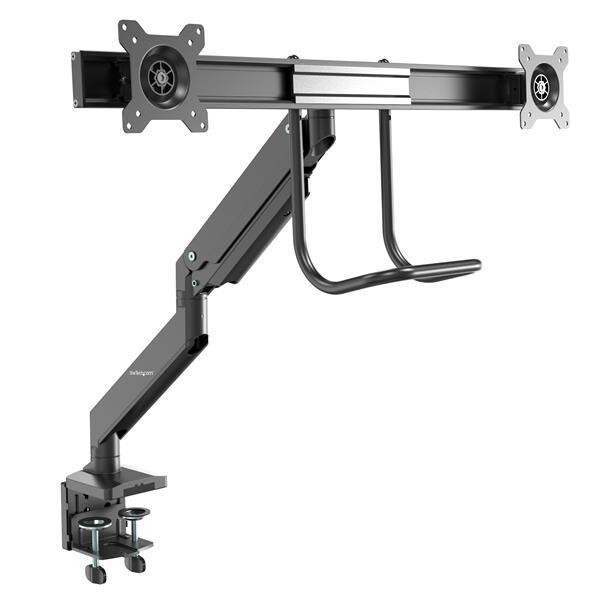 StarTech.com Desk Mount Dual Monitor Arm - Ergonomic Dual Monitor VESA Mount 32" (17.6lb/8kg) Displays - Crossbar Handle for Sy
