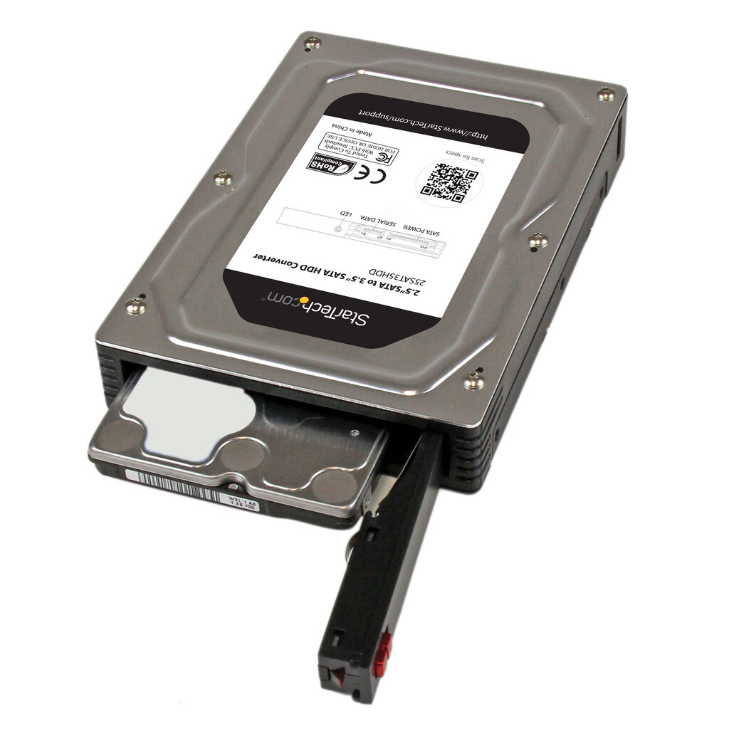 StarTech.com 2.5” to 3.5” SATA Aluminum Hard Drive Adapter Enclosure with SSD / HDD Height up to 12.5mm - Image 5