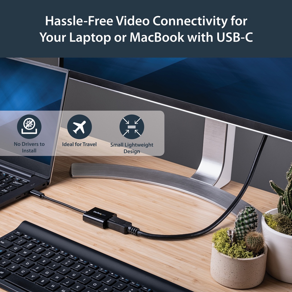 StarTech.com USB C to DisplayPort Adapter - 4K 60Hz/8K 30Hz - USB Type-C to DP 1.4 HBR2 Adapter Dongle - Compact USB-C (DP Alt - Image 7