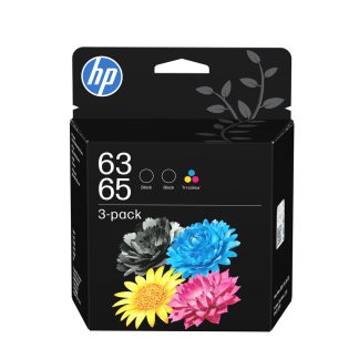 HP 63/65 Color/Black Ink Cartridge Combo 3-Pack