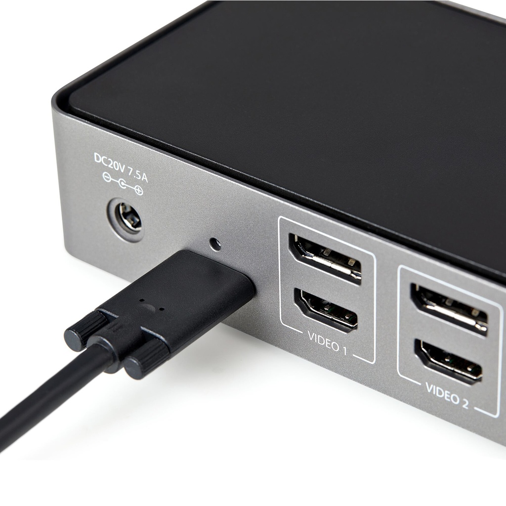 StarTech.com USB-C & USB-A Dock - Hybrid Universal Triple Monitor Laptop Docking Station w/ DisplayPort & HDMI 4K 60Hz - 85W Po - Image 7