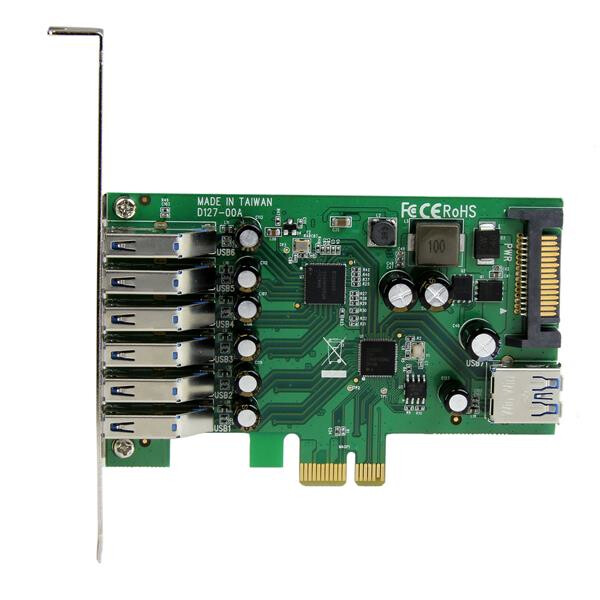 StarTech.com 7-Port PCI Express USB 3.0 Card - 5Gbps - Standard and Low-Profile Design - TAA - Image 4