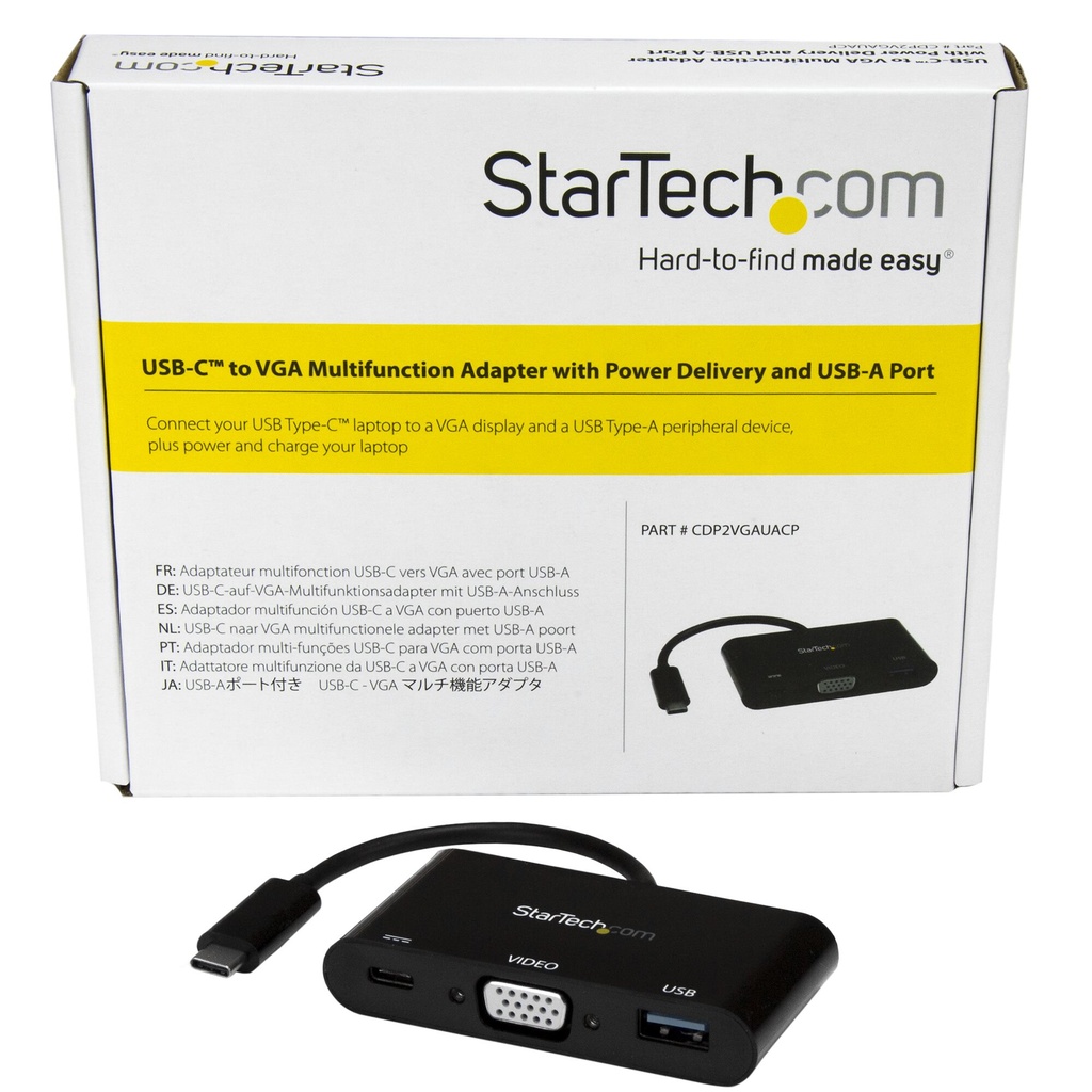 StarTech.com USB-C VGA Multiport Adapter - USB 3.0 Port - 60W PD - Image 6