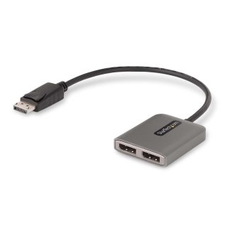 StarTech.com Dual-Monitor DisplayPort 1.4 Splitter, DisplayPort to 2x DP Multi-Monitor Adapter, Dual 5K 60Hz Computer MST Hub,