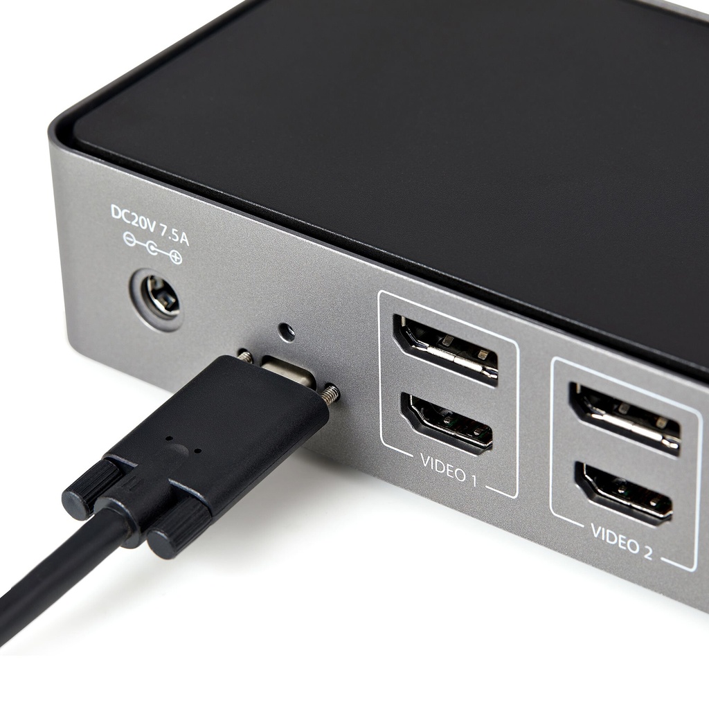 StarTech.com USB-C & USB-A Dock - Hybrid Universal Triple Monitor Laptop Docking Station w/ DisplayPort & HDMI 4K 60Hz - 85W Po - Image 5