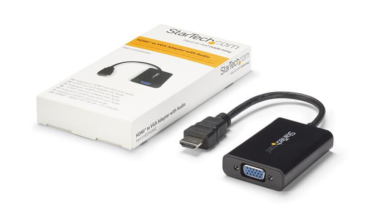 StarTech.com HDMI to VGA Video Adapter Converter with Audio for Desktop PC / Laptop / Ultrabook - 1920x1080 - Image 6