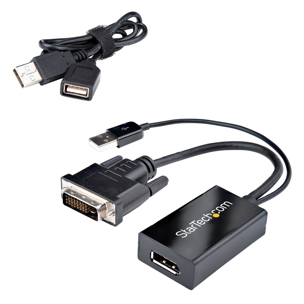 StarTech.com DVI to DisplayPort Adapter - USB Power - 1920 x 1200 - DVI to DisplayPort Converter - Video Adapter - DVI-D to DP - Image 9
