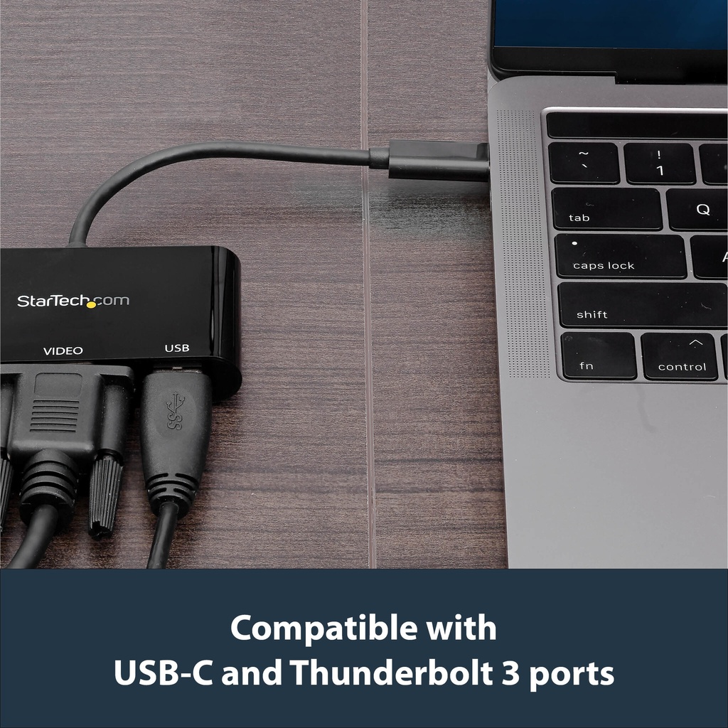StarTech.com USB-C VGA Multiport Adapter - USB 3.0 Port - 60W PD - Image 11