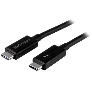 StarTech.com 3.3ft (1m) Thunderbolt 3 Cable, 20Gbps, 100W PD, 4K, Thunderbolt Certified, Compatible with Thunderbolt 4/USB 3.2/