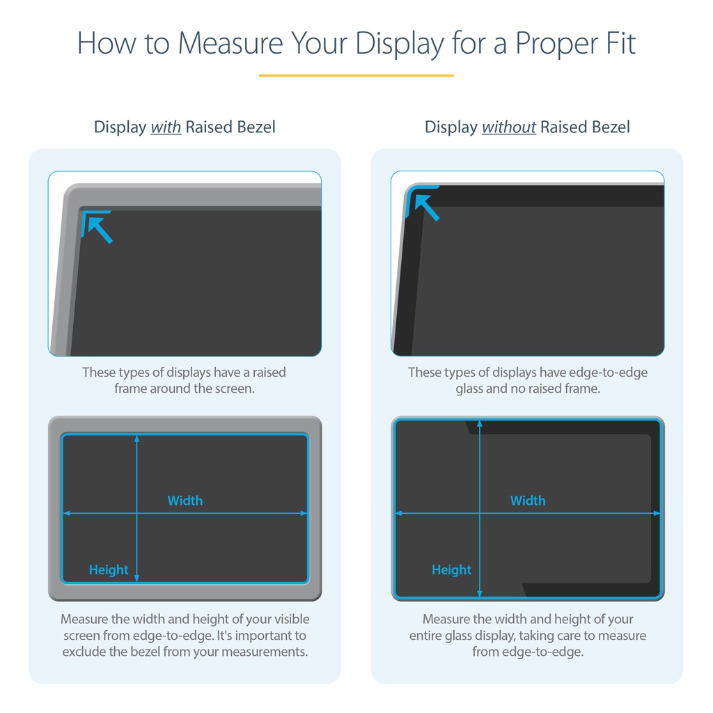 StarTech.com Monitor Privacy Screen for 24" Display - Computer Screen Security Filter - Blue Light Reducing Screen Protector Fi - Image 11