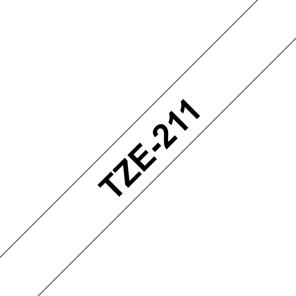 Brother TZe-211 label-making tape Black on white