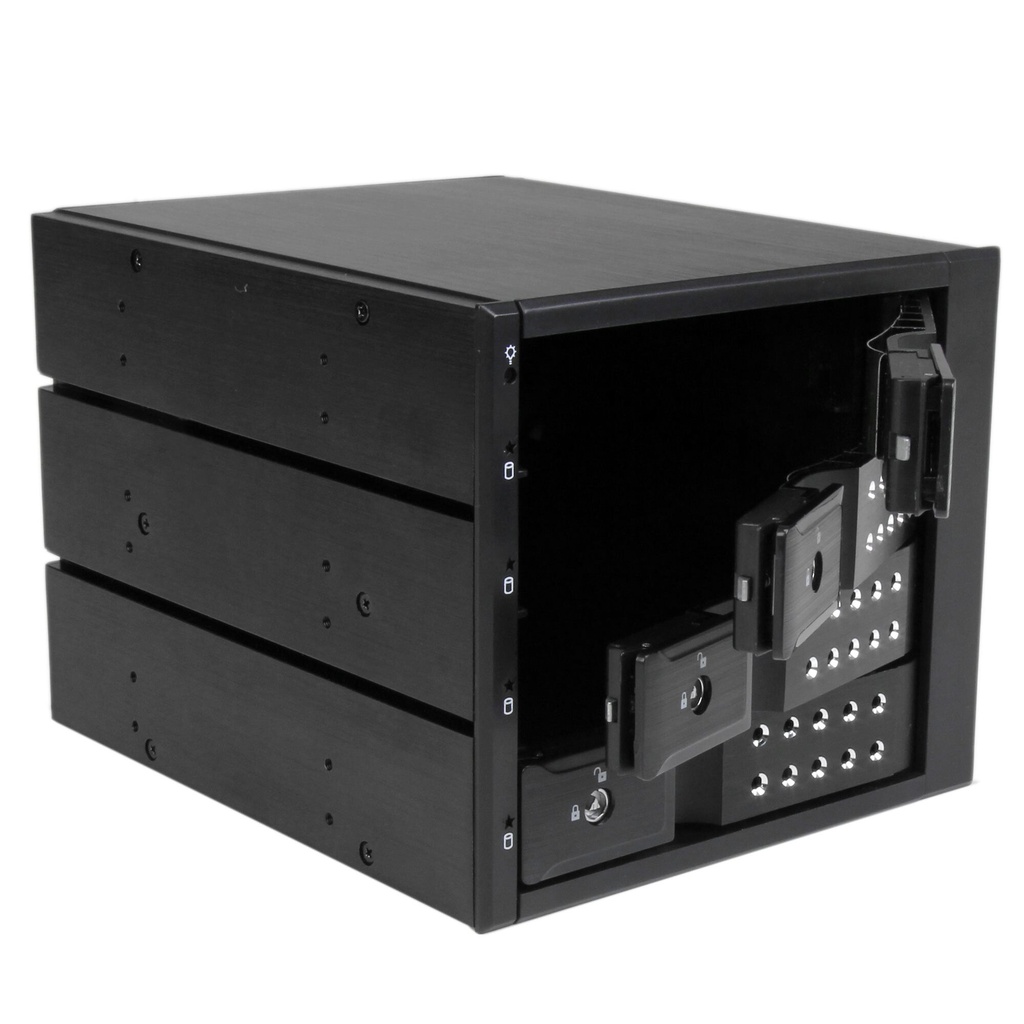 StarTech.com 4 Bay Aluminum Trayless Hot Swap Mobile Rack Backplane for 3.5in SAS II/SATA III - 6 Gbps HDD - Image 3