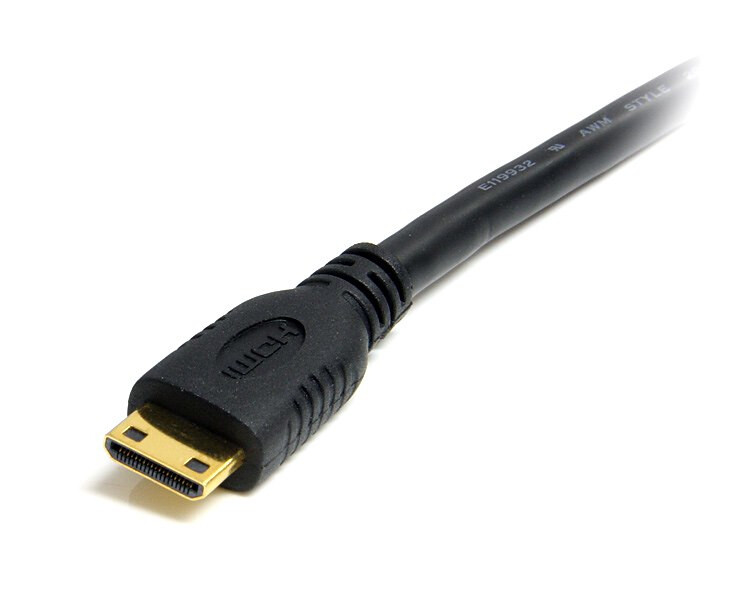 StarTech.com 1m Mini HDMI to HDMI Cable with Ethernet - 4K 30Hz High Speed Mini HDMI to HDMI Adapter Cable - Mini HDMI Type-C De - Image 3
