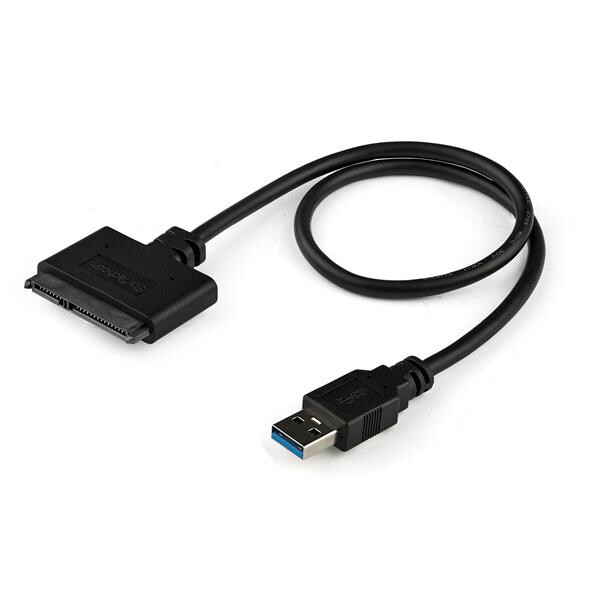 StarTech.com SATA to USB Cable, USB 5Gbps to 2.5in SATA I II III Hard Drive Adapter, External Converter for SSD or HDD Data Tra